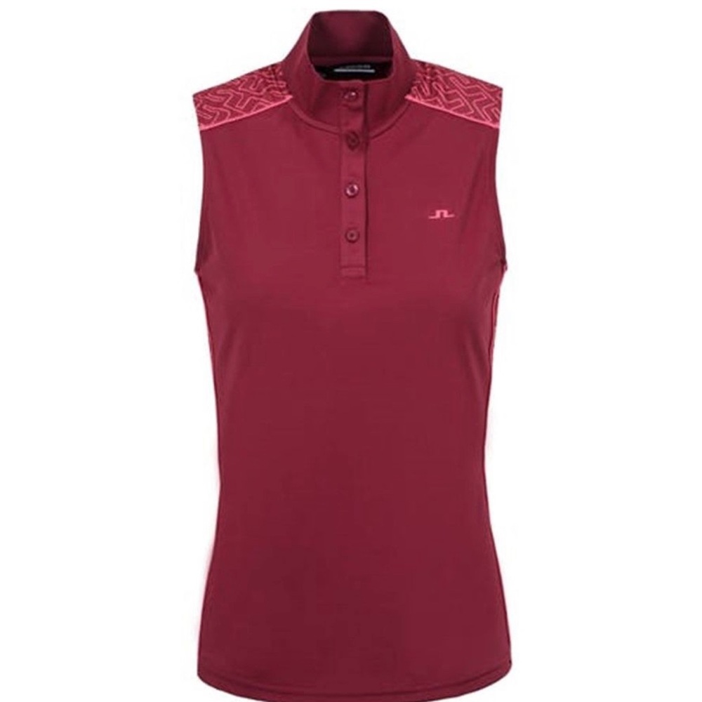 J. Lindeberg Women's Sleeveless Top - Burgundy and Pink